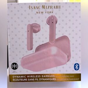 🎧💖 Isaac Mizrahi Pink Wireless Earbuds – Chic Sound on the Go! 💖🎧
